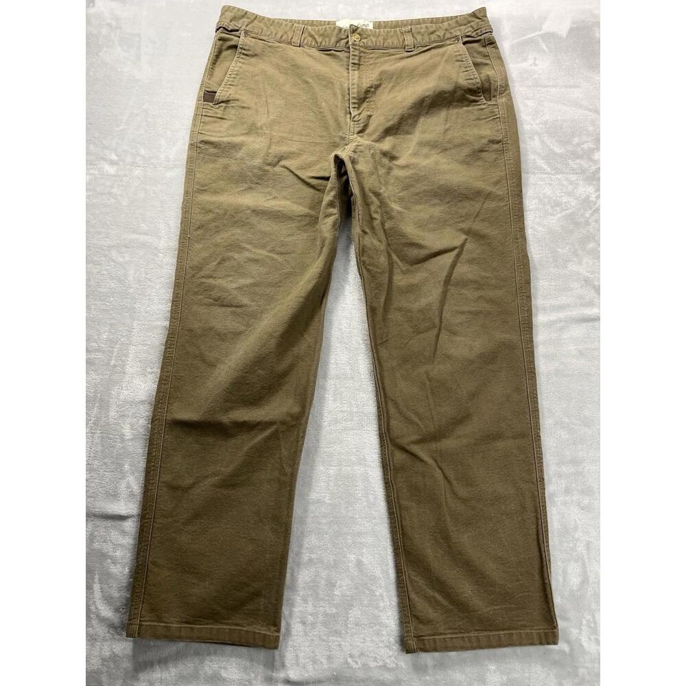 Duck Camp Pants Mens 42 T (30" Ins) Brown Stretch Hunting Outdoors Work Jeans
